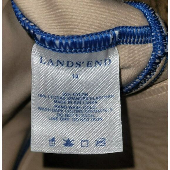 LANDS END One Piece Haulter Swimsuit Women's Size 14 - Picture 3 of 3